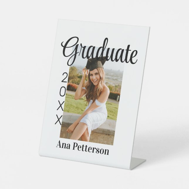 Graduate Foto Moderne Klassik hinzufügen Jahrname  Sockelschild (Vorderseite)