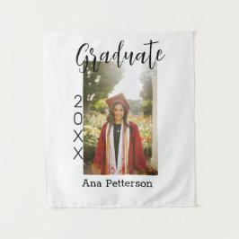 Graduate Foto Moderne Klassik hinzufügen Jahrname  Wandteppich