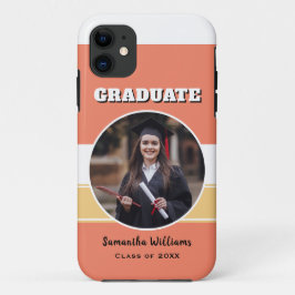 Graduate Foto Moderner Chic Trendy Peach Case-Mate iPhone Hülle