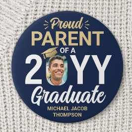 Graduate Foto Proud Parc Navy Blue und Gold Button