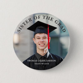 Graduate Foto Schwester des Grades Button