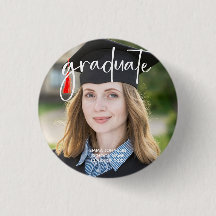 Graduate Foto Simple Modern Elegante Script Senior