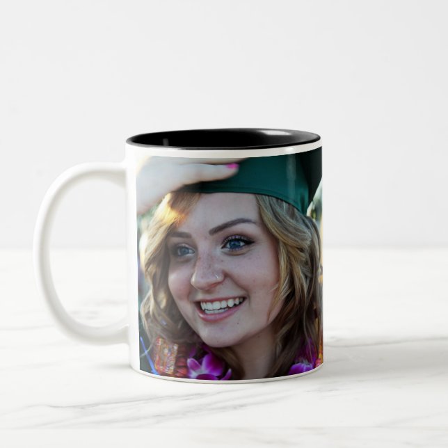 Graduate Foto Zweifarbige Tasse (Links)