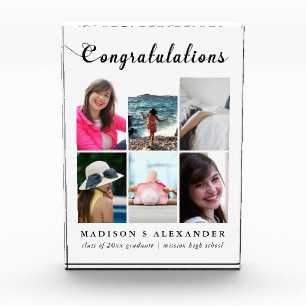 Graduate-FotoCollage und Typografie mit Name Fotoblock