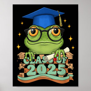 Graduate Frog Cl von 2025 Kids Mens Weimen Graduat Poster