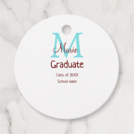 Graduate fügen Name monogram grün pink einfache Mi Geschenkanhänger