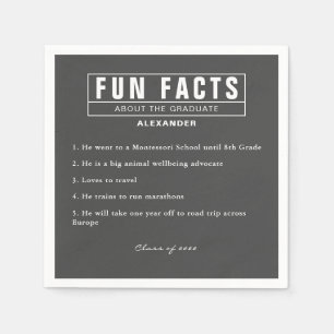 Graduate Fun Fakes Grau Kohlepapier Serviette