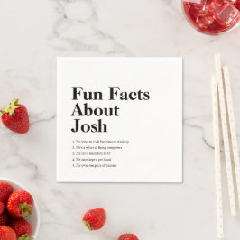 Graduate Fun Fakten Grad Black Custom Serviette