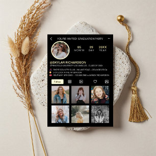 Graduate Fun Instagram Social Media Grad Party Folieneinladung