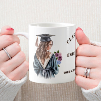 Graduate Girl Abschluss University Uni School Kaffeetasse