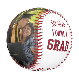 Graduate GLAD GRAD Foto Monogram Abschluss Baseball
