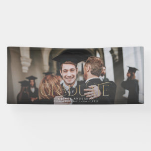 Graduate gold Foto Aquarell botanische Blüte Banner