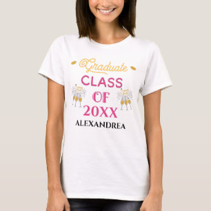 Graduate Graduate High School Gratulationen Gold T-Shirt