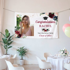 Graduate Graduate Party der Burgunder Marine Banner