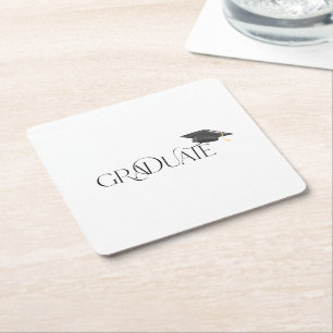 Graduate Graduation Cap Rechteckiger Pappuntersetzer
