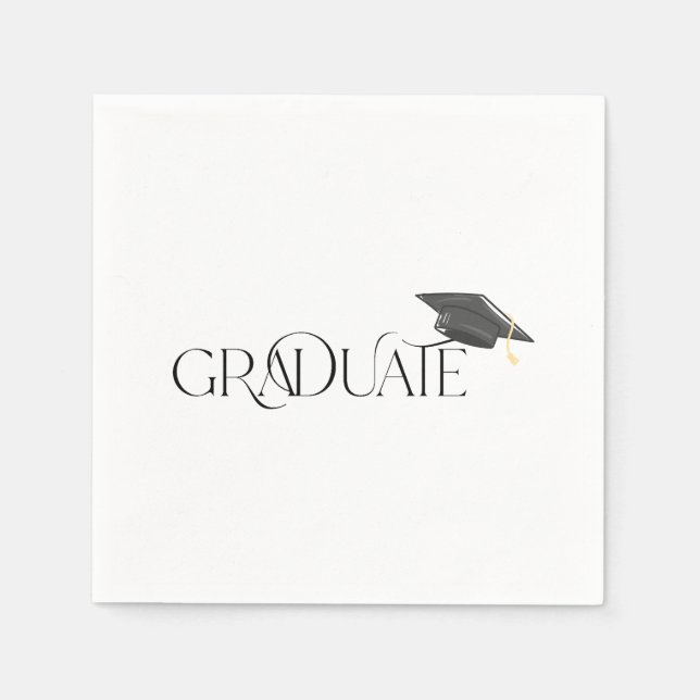Graduate Graduation Cap Serviette (Vorderseite)