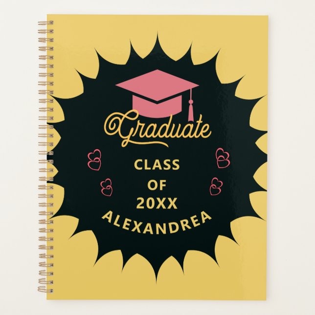 Graduate Graduation Senior Class Personalize  Planer (Vorderseite)