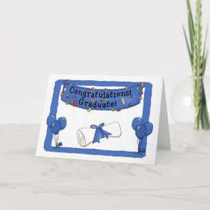 Graduate Gratulationen Blue Karte