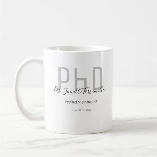 Graduate Gray Black Name PhD Kaffeetasse
