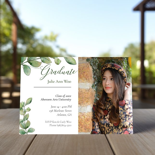 Graduate Greenery Foto Ankündigung (Von Creator hochgeladen)