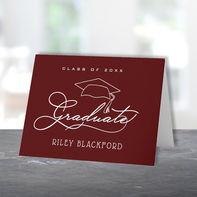 Graduate Hat on Dark Maroon (Von Creator hochgeladen)