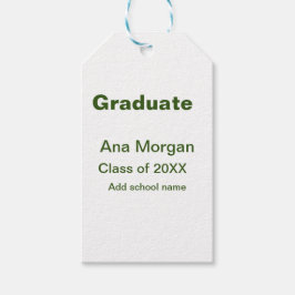 Graduate hinzufügen Namen Schule Namen Klasse von  Geschenkanhänger