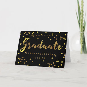 Graduate Imitate Goldene Foil Confetti Karte
