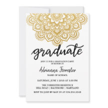 Graduate Imitats Gold Foil Mandala Muster