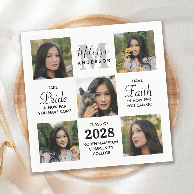 Graduate Inspiration 5 Foto Collage Abschluss Serviette (Von Creator hochgeladen)