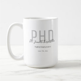 Graduate Keepake Black Gray Name PhD Kaffeetasse