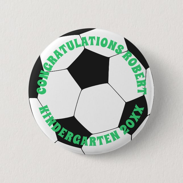 Graduate Kindergarten Herzlichen Glückwunsch Foto  Button (Vorderseite)