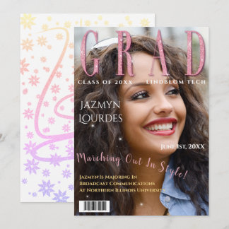 Graduate Magazine Cover Foto Abschluss Ankündigung