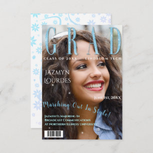 Graduate Magazine Cover Foto Abschluss Ankündigung