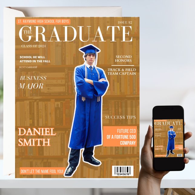 Graduate Magazine Cover Foto Abschluss Einladung (Von Creator hochgeladen)