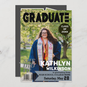 GRADUATE Magazine Cover Style Modern 5 Foto Ankündigung