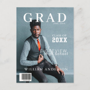 Graduate Magazine Foto Abschluss Ankündigungspostkarte