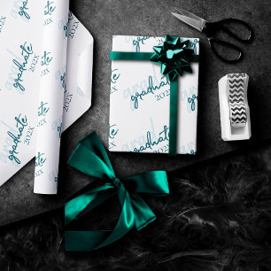 Graduate Mint Green Playful Sage Trendy Script Geschenkpapier