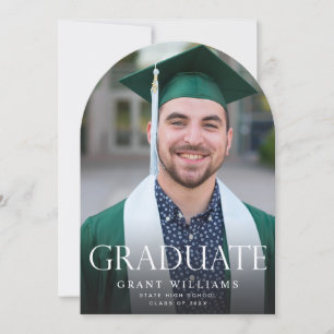 Graduate Mod Foto Ver Abschluss Ankündigungsbogen Einladung