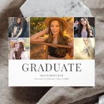 Graduate Modern 6 Foto Flyer<br><div class="desc">Moderne Ankündigung des Abschlusses mit 6 Foto.</div>