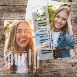 Graduate Modern Foto Simple Stylish Typografy Einladung