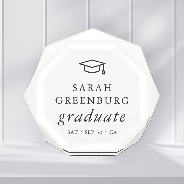 Graduate Modern Minimalistisch Simple Chic Abschlu Fotoblock (Von Creator hochgeladen)