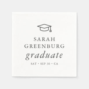 Graduate Modern Minimalistisch Simple Chic Abschlu Serviette
