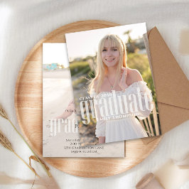 Graduate Modern Minimalistisches Foto Trendy Scrip Ankündigung