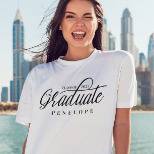 Graduate Modern Script Class of 2022 Grad Name T-Shirt