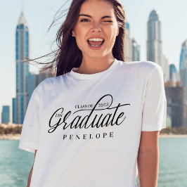 Graduate Modern Script Class of 2022 Grad Name T-Shirt
