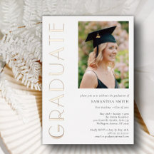 Graduate Modern Typografy Graduation Party