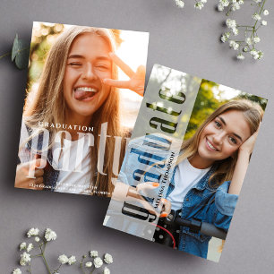Graduate Modernes Minimalistisches Foto Cool Typog Ankündigung