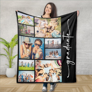 Graduate Multi Foto Collage Fleecedecke