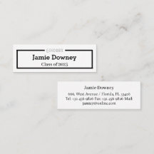 Graduate Name Card | Minimalistische moderne Einst