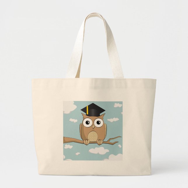 Graduate Owl Jumbo Stoffbeutel (Vorne)